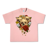 Salmon Triangle Flower Skeletons Urban Heavy Tee - RanaPortraitStore
