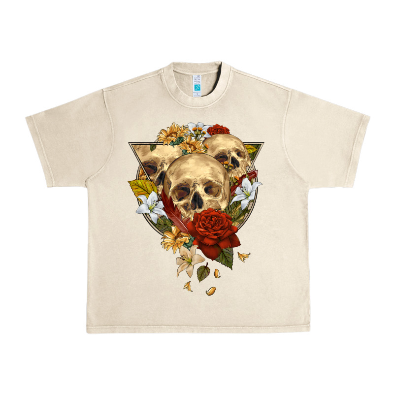 Triangle Flower Skeletons Urban Heavy Tee by RanaPortraitStore | Teevron