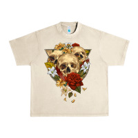 Sandshell Triangle Flower Skeletons Urban Heavy Tee - RanaPortraitStore
