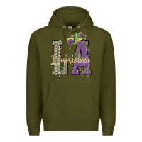 Army Green louisiana mardi gras Premium Hoodie - MaliasSmallBusiness