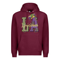 Burgundy louisiana mardi gras Premium Hoodie - MaliasSmallBusiness