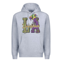 Heather Grey louisiana mardi gras Premium Hoodie - MaliasSmallBusiness