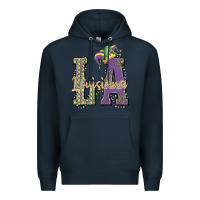 Navy louisiana mardi gras Premium Hoodie - MaliasSmallBusiness