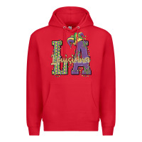 Red louisiana mardi gras Premium Hoodie - MaliasSmallBusiness