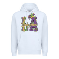 White louisiana mardi gras Premium Hoodie - MaliasSmallBusiness