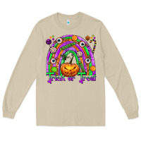 Mushroom Trick or Treat Halloween Rainbow Long Sleeve Tee - texasbilliewilder