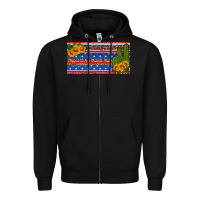 Black usa sunflower and cactus license plate Zipper Hoodie - HRA Design Shop