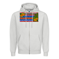 Dove Grey usa sunflower and cactus license plate Zipper Hoodie - HRA Design Shop