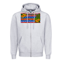 Heather Grey usa sunflower and cactus license plate Zipper Hoodie - HRA Design Shop