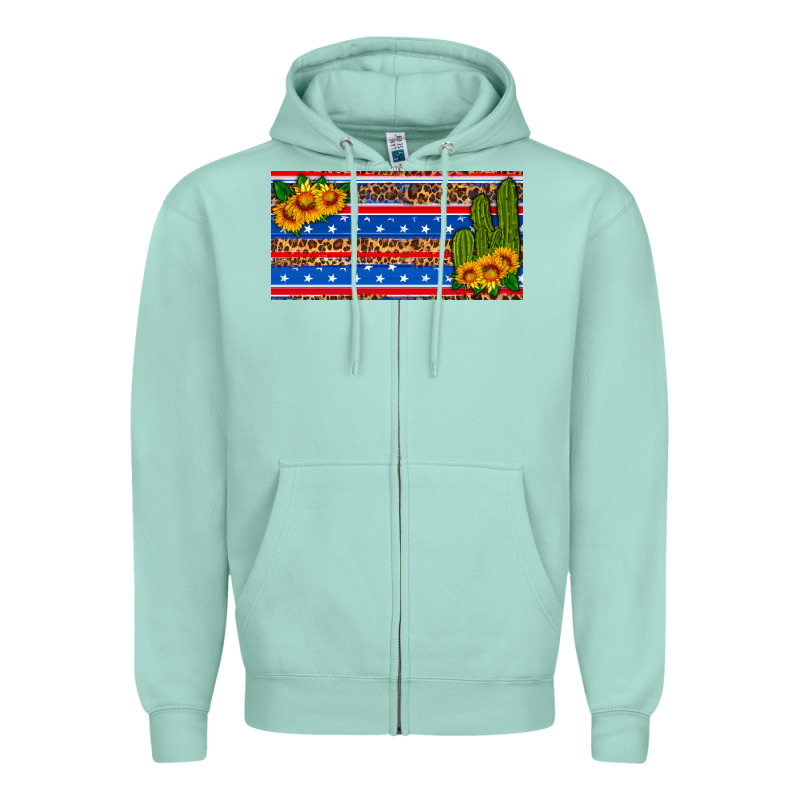 Usa Sunflower And Cactus License Plate Zipper Hoodie by HRA Design Shop | Teevron