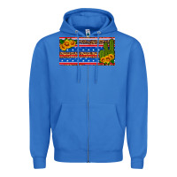 True Royal usa sunflower and cactus license plate Zipper Hoodie - HRA Design Shop