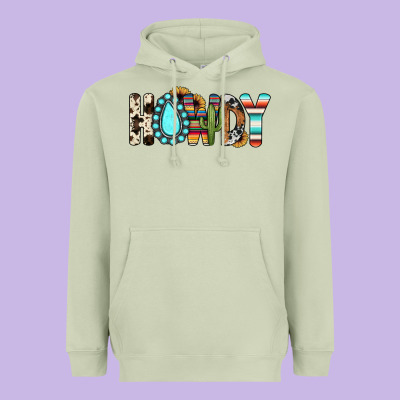 Howdy Heavyweight Hoodie Designed By Jahusdesignshop