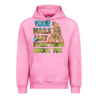 Fuchsia Pink your nails say everything about you bbs Urban Hoodie - BundleAndBundleShop