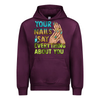 Mauve Wine your nails say everything about you bbs Urban Hoodie - BundleAndBundleShop