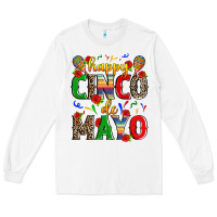 White happy cinco de mayo Long Sleeve Tee - Zillion Design Studio