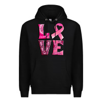 Black Breast Cancer love Premium Hoodie - NancyCooperArtShop