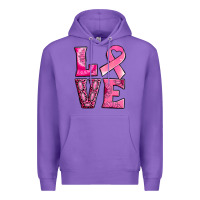 Purple Breast Cancer love Premium Hoodie - NancyCooperArtShop