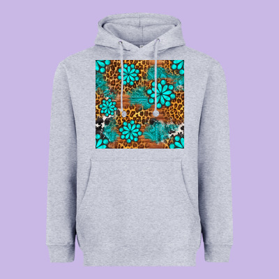 Leopard Gemstone Seamless Pattern Heavyweight Hoodie Designed By Bundleandbundleshop