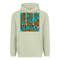 Matcha leopard gemstone seamless pattern Heavyweight Hoodie - BundleAndBundleShop