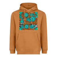 Meerkat leopard gemstone seamless pattern Heavyweight Hoodie - BundleAndBundleShop