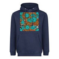 Navy leopard gemstone seamless pattern Heavyweight Hoodie - BundleAndBundleShop