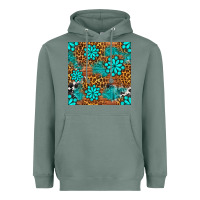 Sage leopard gemstone seamless pattern Heavyweight Hoodie - BundleAndBundleShop