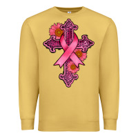 Antique Gold breast cancer cross Premium Sweatshirt - AdoDesignShop