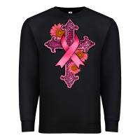 Black breast cancer cross Premium Sweatshirt - AdoDesignShop