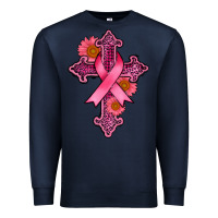 Navy breast cancer cross Premium Sweatshirt - AdoDesignShop