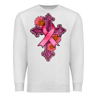 Oatmeal Heather breast cancer cross Premium Sweatshirt - AdoDesignShop