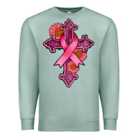 Seafoam breast cancer cross Premium Sweatshirt - AdoDesignShop
