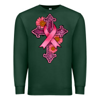 Sports Green breast cancer cross Premium Sweatshirt - AdoDesignShop