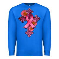 True Royal breast cancer cross Premium Sweatshirt - AdoDesignShop