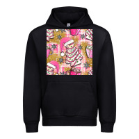 Black christmas cake and pink mug seamless pattern bbs Urban Hoodie - BundleAndBundleShop