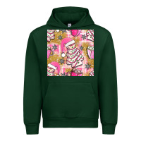 Forest Green christmas cake and pink mug seamless pattern bbs Urban Hoodie - BundleAndBundleShop