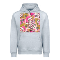 Heather Grey christmas cake and pink mug seamless pattern bbs Urban Hoodie - BundleAndBundleShop