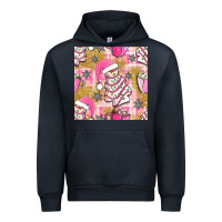 Navy christmas cake and pink mug seamless pattern bbs Urban Hoodie - BundleAndBundleShop