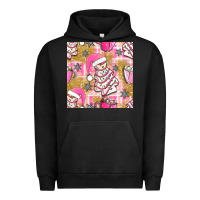 Pigment Black christmas cake and pink mug seamless pattern bbs Urban Hoodie - BundleAndBundleShop