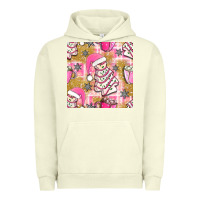 Pigment Pistachio christmas cake and pink mug seamless pattern bbs Urban Hoodie - BundleAndBundleShop