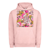 Pigment Salmon christmas cake and pink mug seamless pattern bbs Urban Hoodie - BundleAndBundleShop