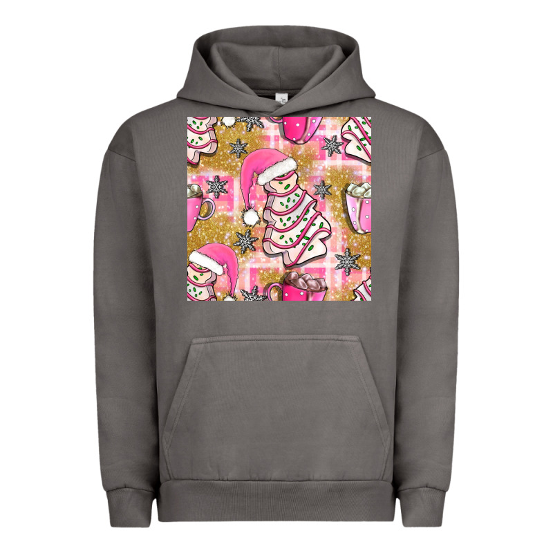 Christmas Cake And Pink Mug Seamless Pattern Bbs Urban Hoodie by BundleAndBundleShop | Teevron