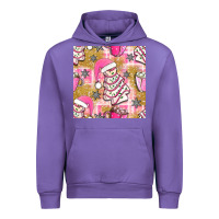 Tulip christmas cake and pink mug seamless pattern bbs Urban Hoodie - BundleAndBundleShop