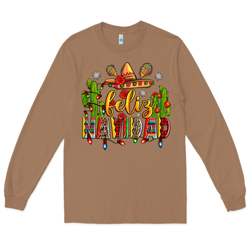 Feliz Navidad Long Sleeve Tee by Zillion Design Studio | Teevron