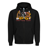 Black cna certified nursing assistant Zipper Hoodie - FaDigitalArtStudio