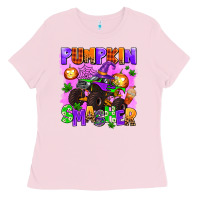 Bubblegum Pink pumpkin smasher Ladies Tee - AdoDesignShop