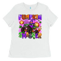 White pumpkin smasher Ladies Tee - AdoDesignShop
