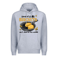 Heather Grey some of yalls biscuits aint done in the middle Premium Hoodie - MaliasSmallBusiness