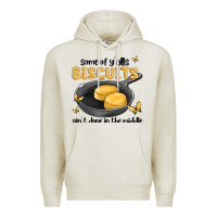 Oatmeal Heather some of yalls biscuits aint done in the middle Premium Hoodie - MaliasSmallBusiness