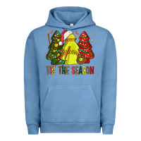 Pigment Pebble Blue tis' the season softball christmas cakes bbs Urban Hoodie - BundleAndBundleShop