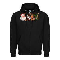 Black coffee cup santa cassette cookie Zipper Hoodie - FaDigitalArtStudio